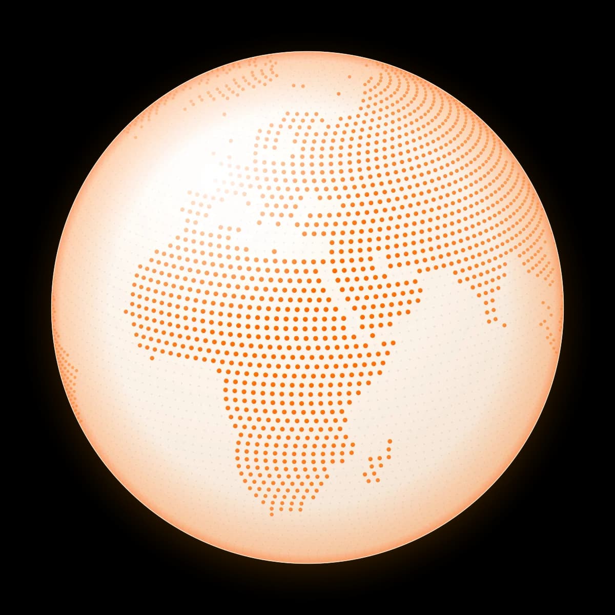 Globe centred on the Middle East and North Africa with creators and brands connecting